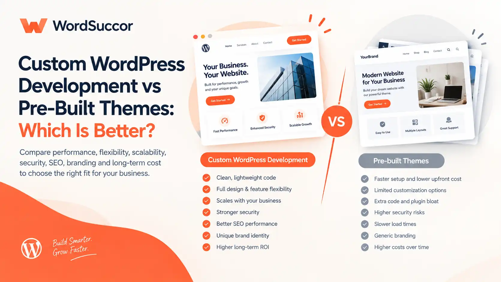Custom WordPress Development vs Pre-Built Themes: Which Is Better?